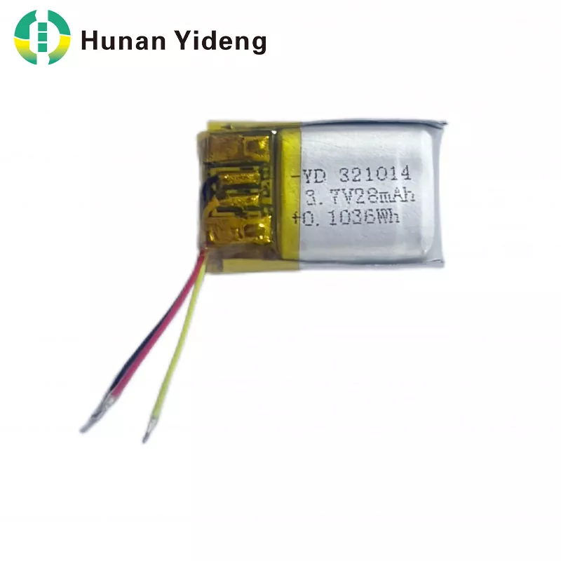 321014 28mah 3,7 V újratölthető kis prizmatikus akkumulátor