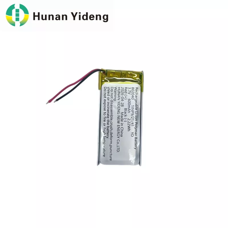 802040 600 mAh újratölthető akkumulátor hangrögzítőhöz és elektromos játékokhoz